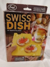 Fred Swiss Dish Cheese Wine Glass Plate 4 Set