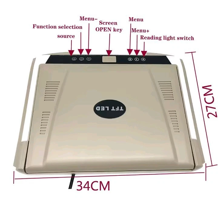 Monitor LCD da 12pollici per montaggio a soffitto schermo per auto. Multimediale - Immagine 4 di 4