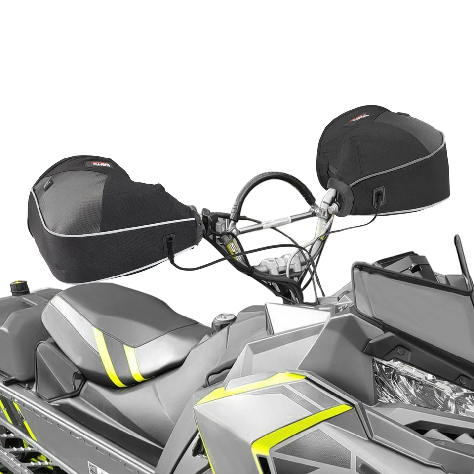 Luvas de guidão aquecidas para snowmobiles Polaris Skidoo Arctic Cat 12V - Imagem 2 de 4