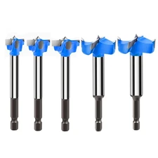 5PCS Forstner Drill Bits for Precise Woodworking Tungsten Carbide Forstner Bi...
