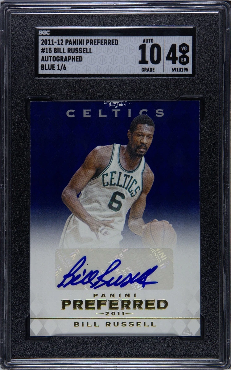 25+ Panini Bill Russell Basketball Autographed Sports Trading