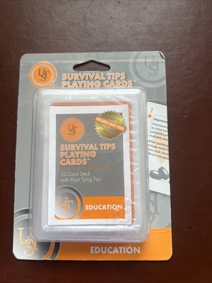 Playing Cards Survival Tips Ultimate Survival Gear PLASTIC CASE Prepping Prepper