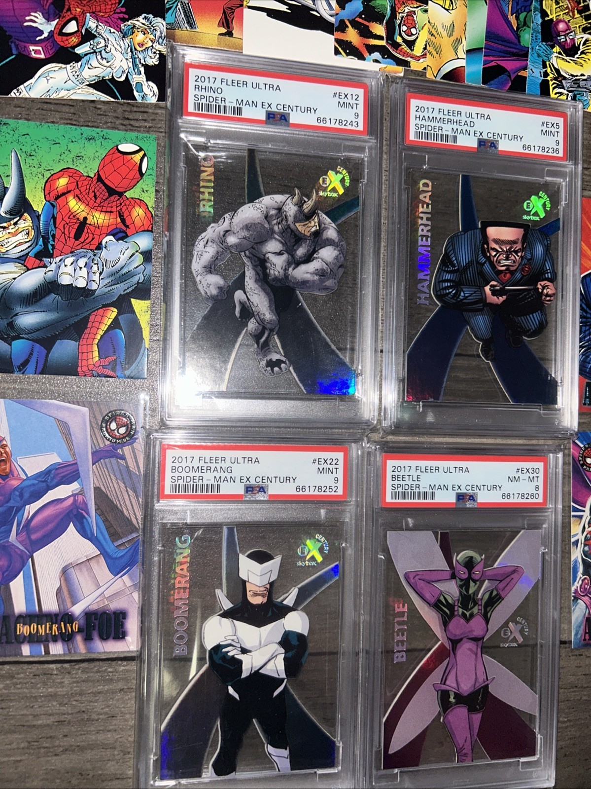 Marvel 2017 Fleer Ultra Spider-Man PSA graded Comic Trading Bonus Marvel cards view 5