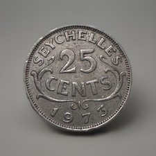 1973 Seychelles 25 Cents Coin