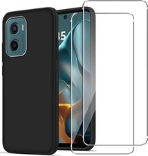 Case For Motorola Moto G06 G15 G56 G86 Phone Cover Gel + Glass Screen Protector