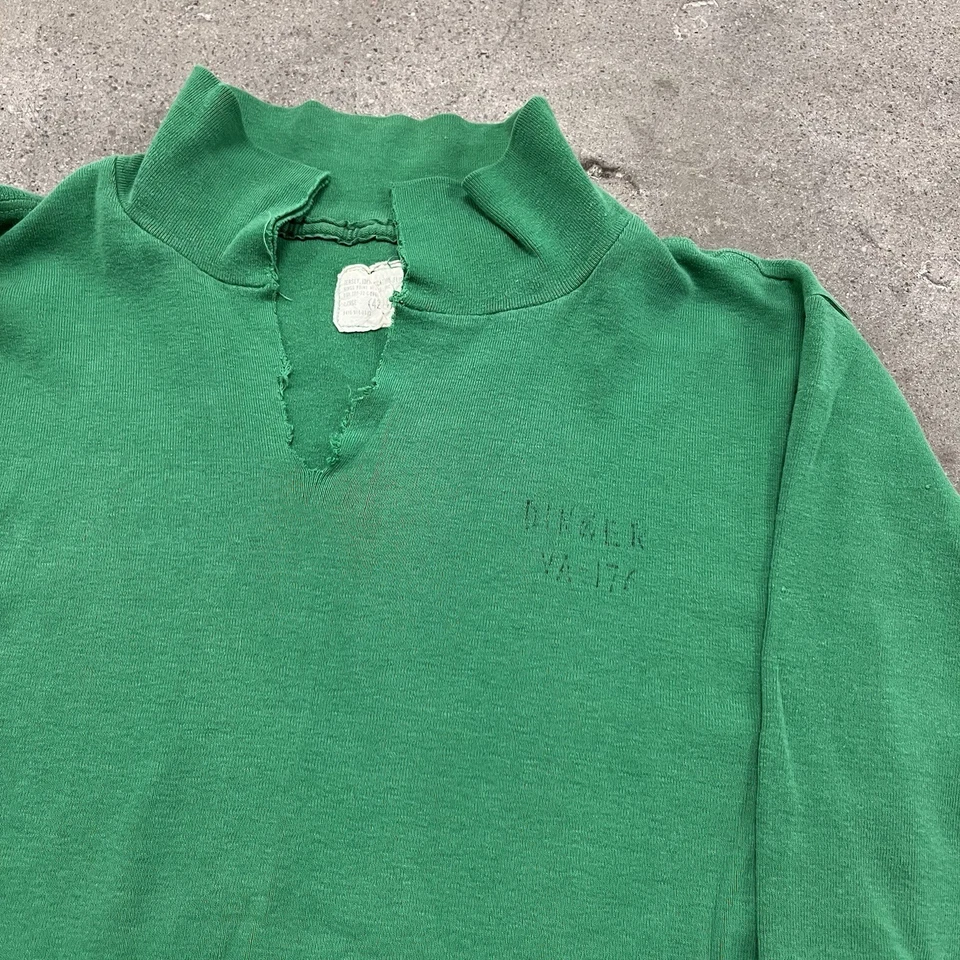 USN Portaaviones Cubierta de Vuelo Tripulación Jersey Verde L Catapulta Soporte Plantilla Foto 2 de 4