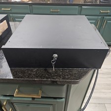 Heavy Duty DVR NVR Lock Box 18" Steel Construction with Cooling Fan Key EUC
