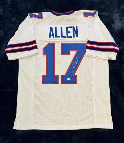 Josh Allen Buffalo Bills Signed Autographed Custom Football White XL Jersey COA