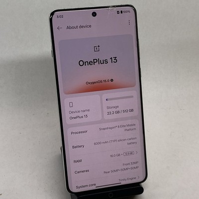OnePlus 13 - 512GB - Midnight Ocean (Unlocked) CPH2655 Cracked Screen Good OLED