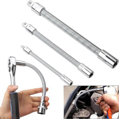  Flexible Socket Extension Bar Set 1/2'' 1/4'' 3/8'' Shaft Drive 10'' 8'' 6''