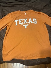 Texas Longhorns Authentic Apparel Long Sleeve Sweatshirt Orange Size Large Ex Co