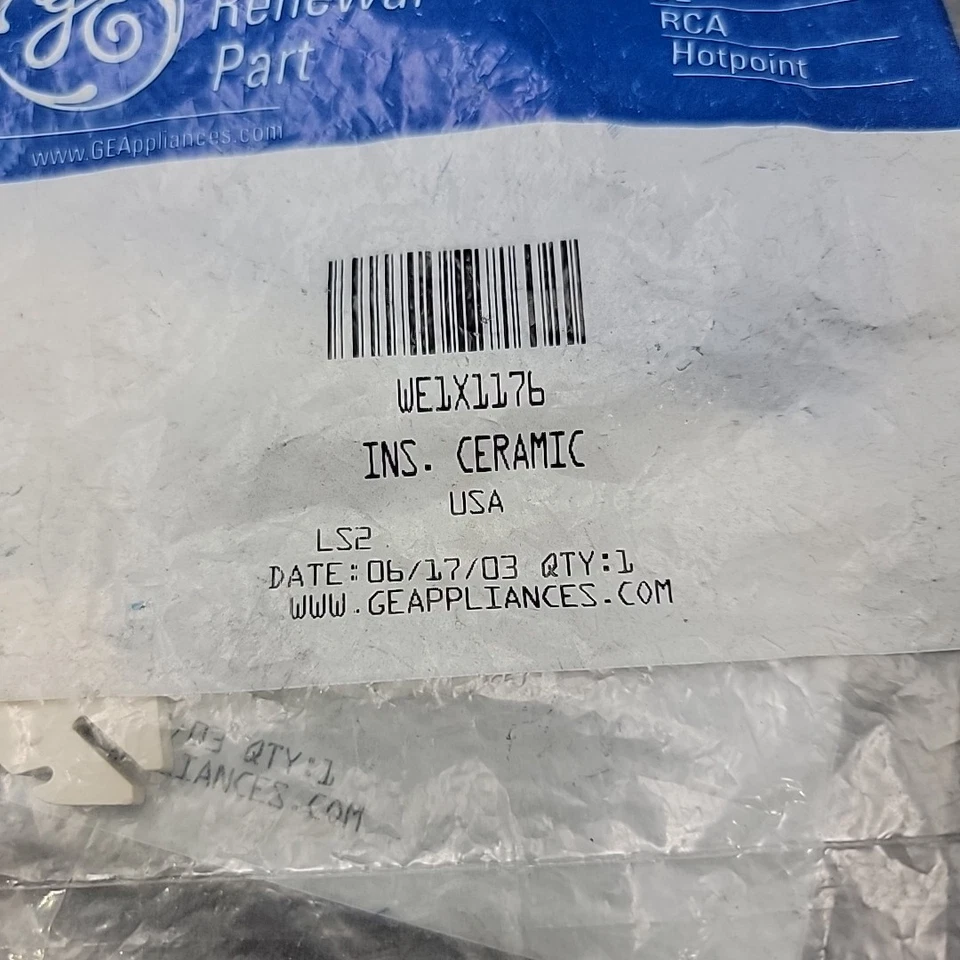 2x Genuine NOS GE Factory Replacement Part WE1X1176 Dryer Insulated Ceram OEM - Image 2 of 4