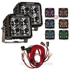Rigid® Radiance+ Pod XL cubo de 4 pulgadas luces LED RGBW retroiluminación de 8 colores (par)
