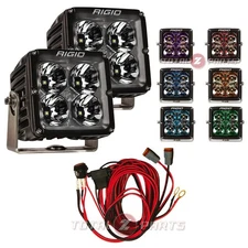 Rigid® Radiance+ Pod XL 4-inch Cube LED RGBW Lights 8-Color Backlight (Pair)
