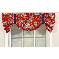 Gianna Suspender 3in Rod Pocket Ribbon Tie Window Valance 50" x 17" RLF Home