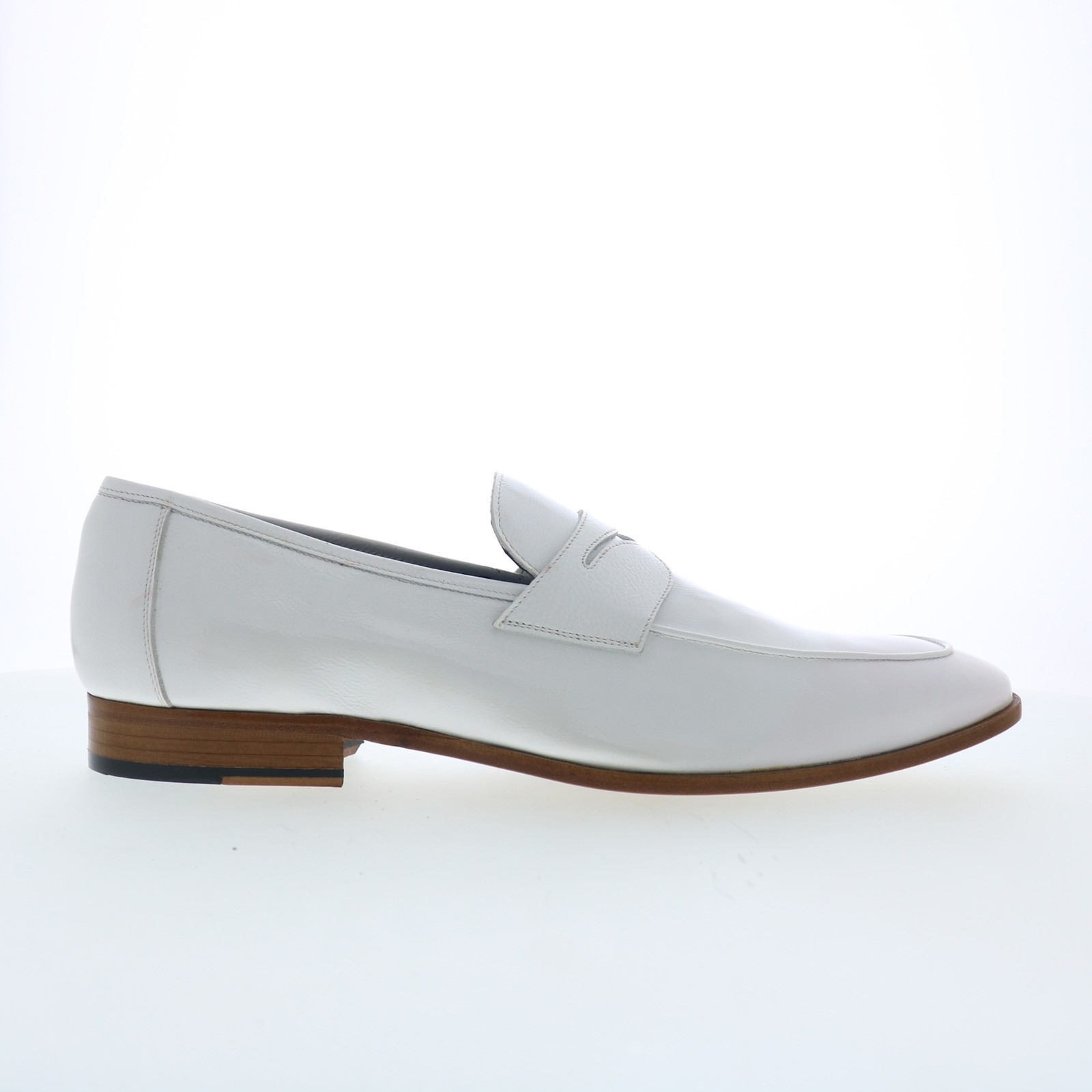 Mezlan 26560 Mens White Leather Slip On Loafers - Slip Ons Penny Shoes 13