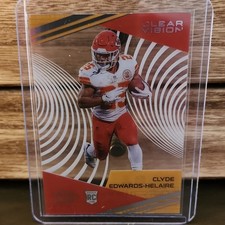 2020 Panini Chronicles Clear Vision Clyde Edwards-Helaire #CV-5 Chiefs Rookie F…