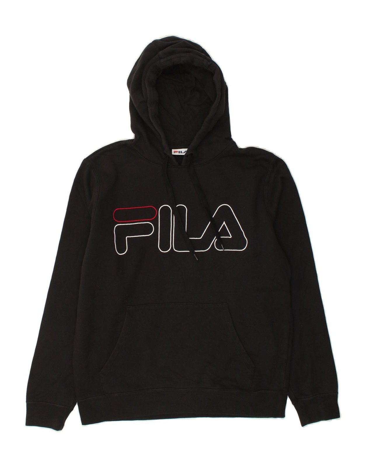 FILA Maglione Uomo Grafico con Cappuccio Piccolo Nero Cotone AV08