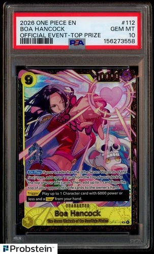 2026 One Piece Regional Offline Event OP14-112 Boa Hancock Top 64 Prize PSA 10
