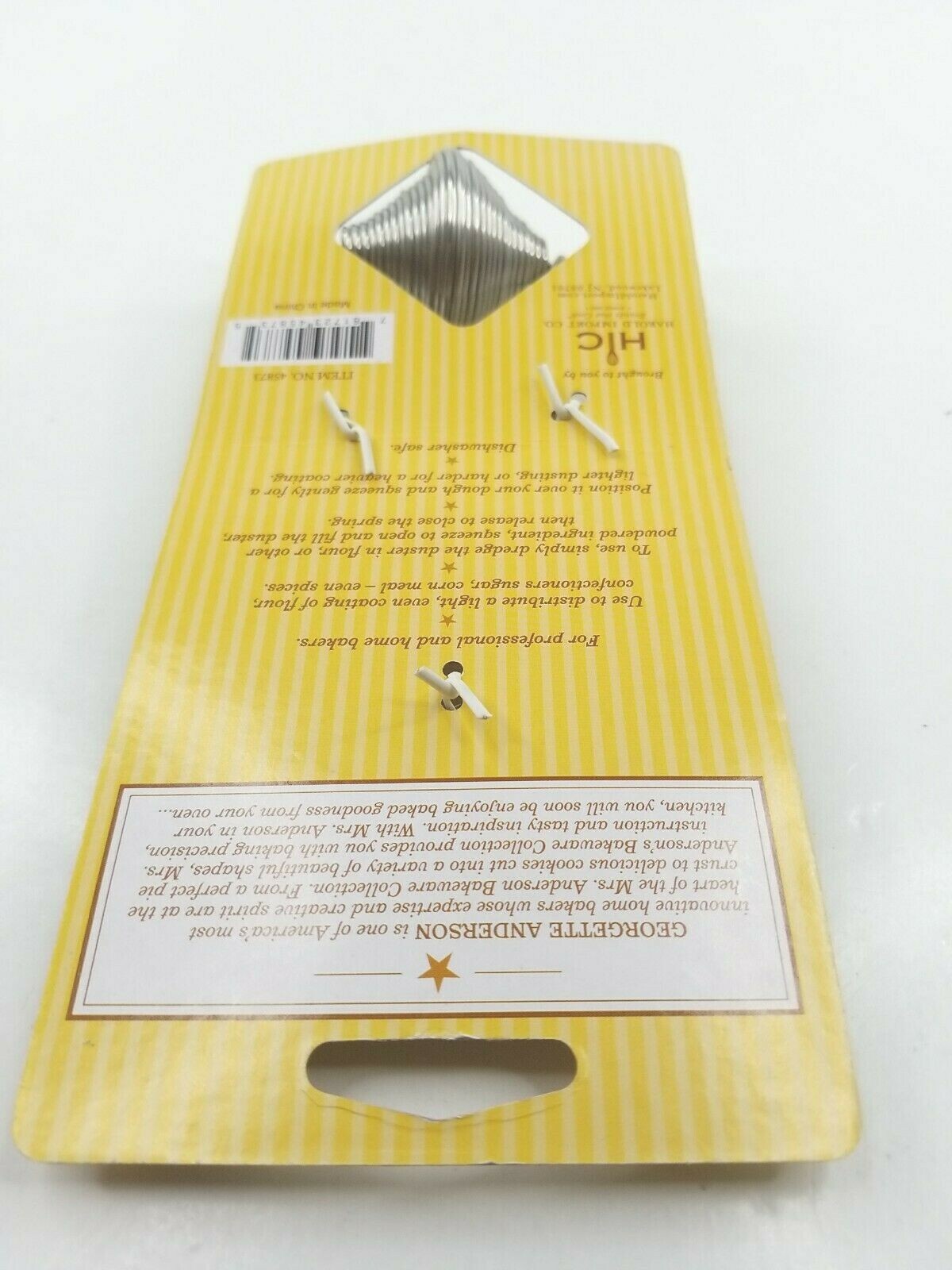Mrs Andersons Baking Flour Duster Stainless Steel Spring Action Kitchen Bake NEW