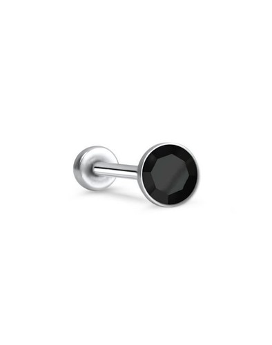 Threadless Labret Push Pin Nose Ring Steel Monroe Stud 3mm CZ 16G 18G 20G - Picture 11 of 14