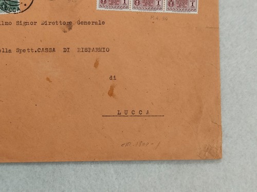 regno raccomandata garibaldi 5 lire 1,75 lire 1/7/1932 forte dei marmi lucca - Imagen 6 de 7