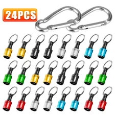 24PCS 1/4" Hex Shank Quick Release Keychain screwdriver Drill Bit Holder Bit Set