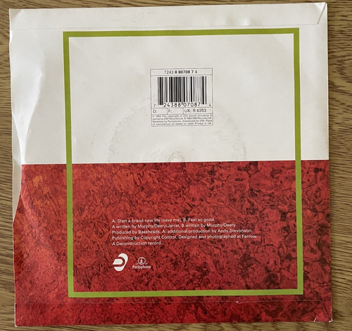 Bassheads - Start A Brand New Life (Save Me) 7" Single Dome Deconstruction A1B1 - Picture 3 of 5