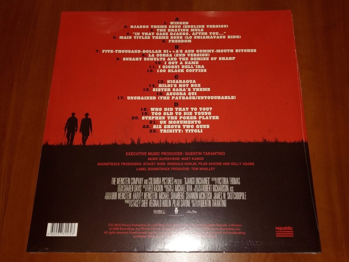 QUENTIN TARANTINO DJANGO UNCHAINED OST 2x LP *EU* PRESS VINYL 2013