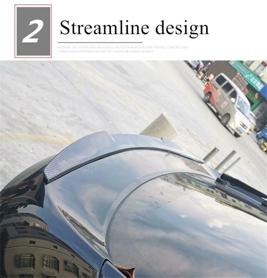 Alerón labial trasero de fibra de carbono para decoración de adornos de ala accesorios para automóviles Foto 4 de 4