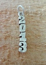 Sterling Silver 23x4mm Vertical Birth Anniversary Graduation Year 2013 Charm