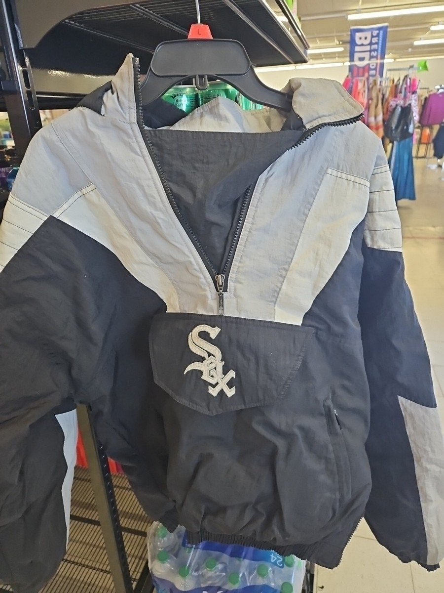 Vintage 90s Starter Chicago White Sox Quarter Zip Puffer Jacket M 