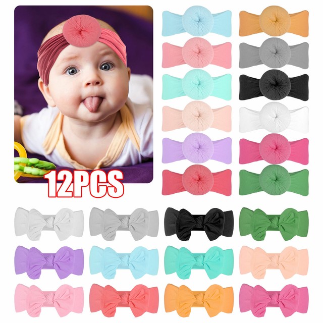 Kids Girls Baby Toddler Infant Headband Soft Hair Band Bow Knot Headwrap Turban