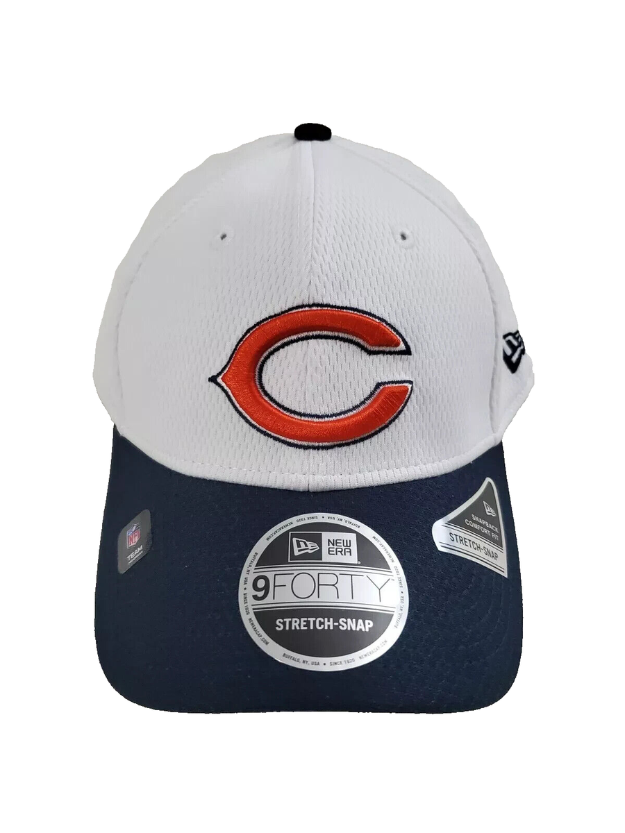 Chicago Bears Hat White New Era 9Forty Stretch-Snap Comfort Fit