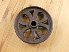 1 Cast Iron Wheel Cart Factory Farm Ranch Steampunk Table Hit Miss Wheels Spoke