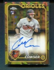 2024 Topps Chrome Gilded Colton Cowser Rookie Auto 33/75