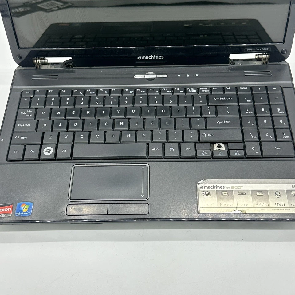 Emachines Acer E630 Laptop Notebook Computer Black Parts Doesn’t Power On - Image 2 of 4