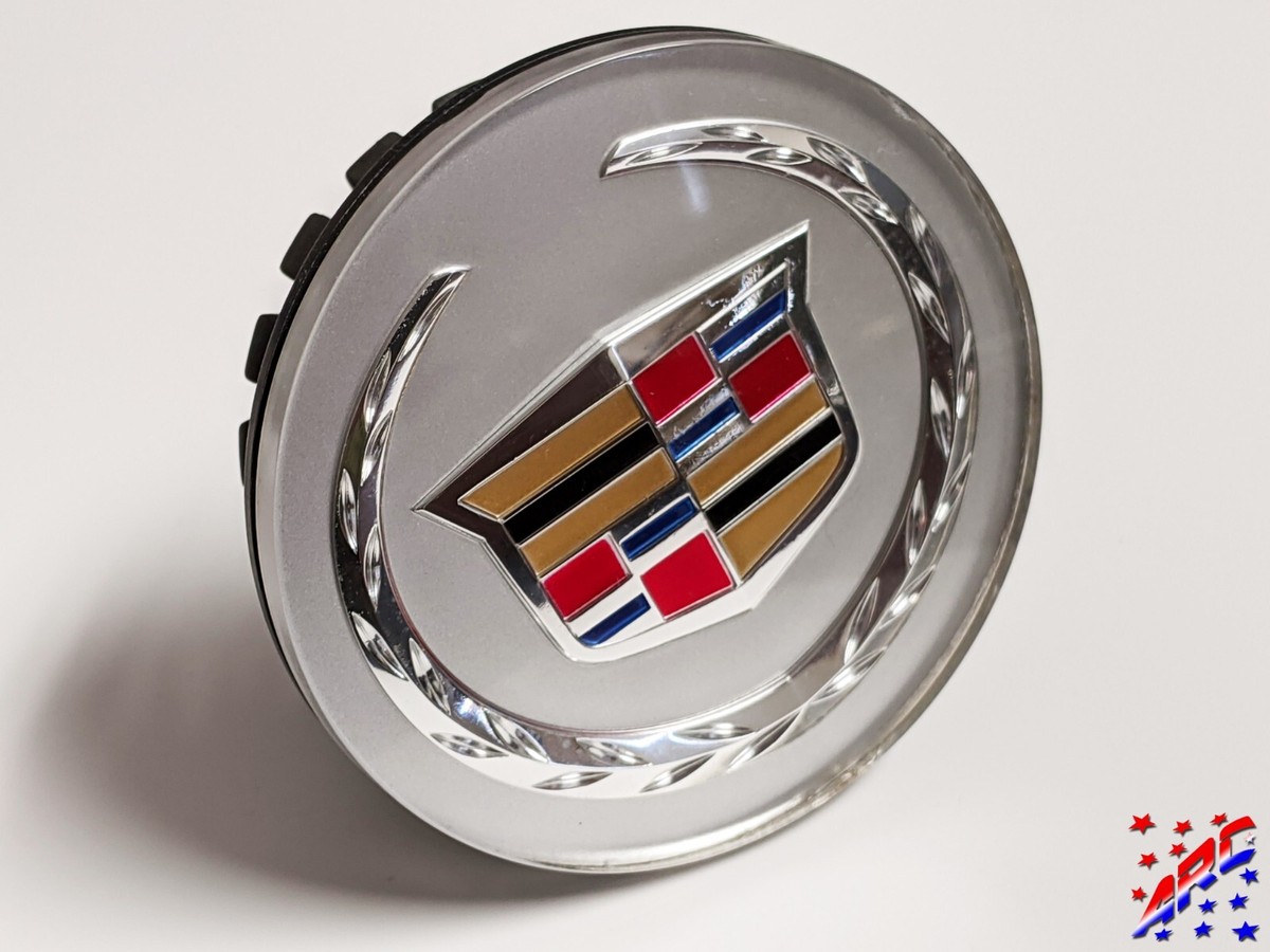 Genuine Factory OEM Cadillac Wheel Center Hub Cap Silver Multi