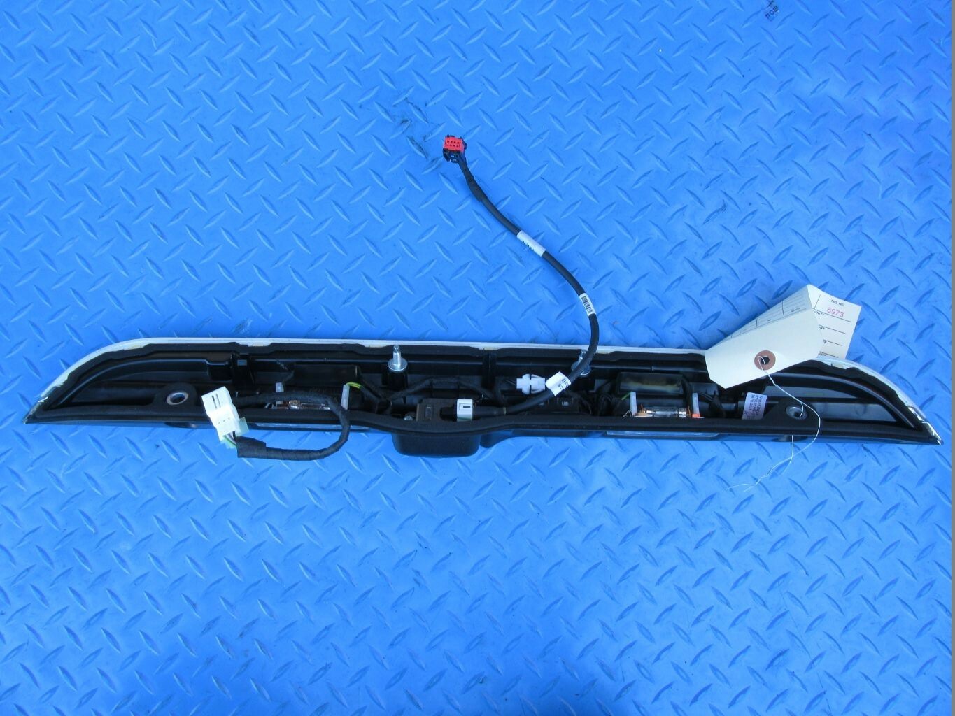 Maserati Ghibli trunk open back up reverse license lights panel white #6973