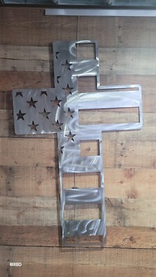 American Flag Cross, metal wall hanging home decor.  36 inh by 22 1/2 inch