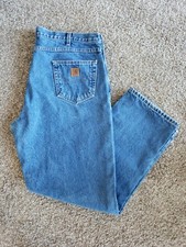 Carhartt Relaxed Fit B172 DST Flannel Lined Denim Jeans Men s 40X32 NOWT