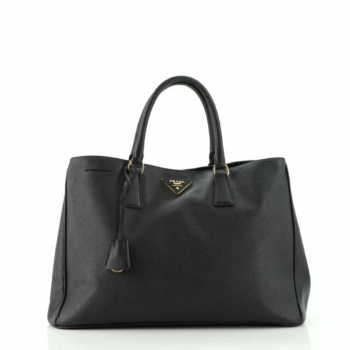 NEW AUTHENTIC WOMEN PRADA GRAY SAFFIANO LEATHER LOGO LARGE TOTE BAG PURSE  $2650