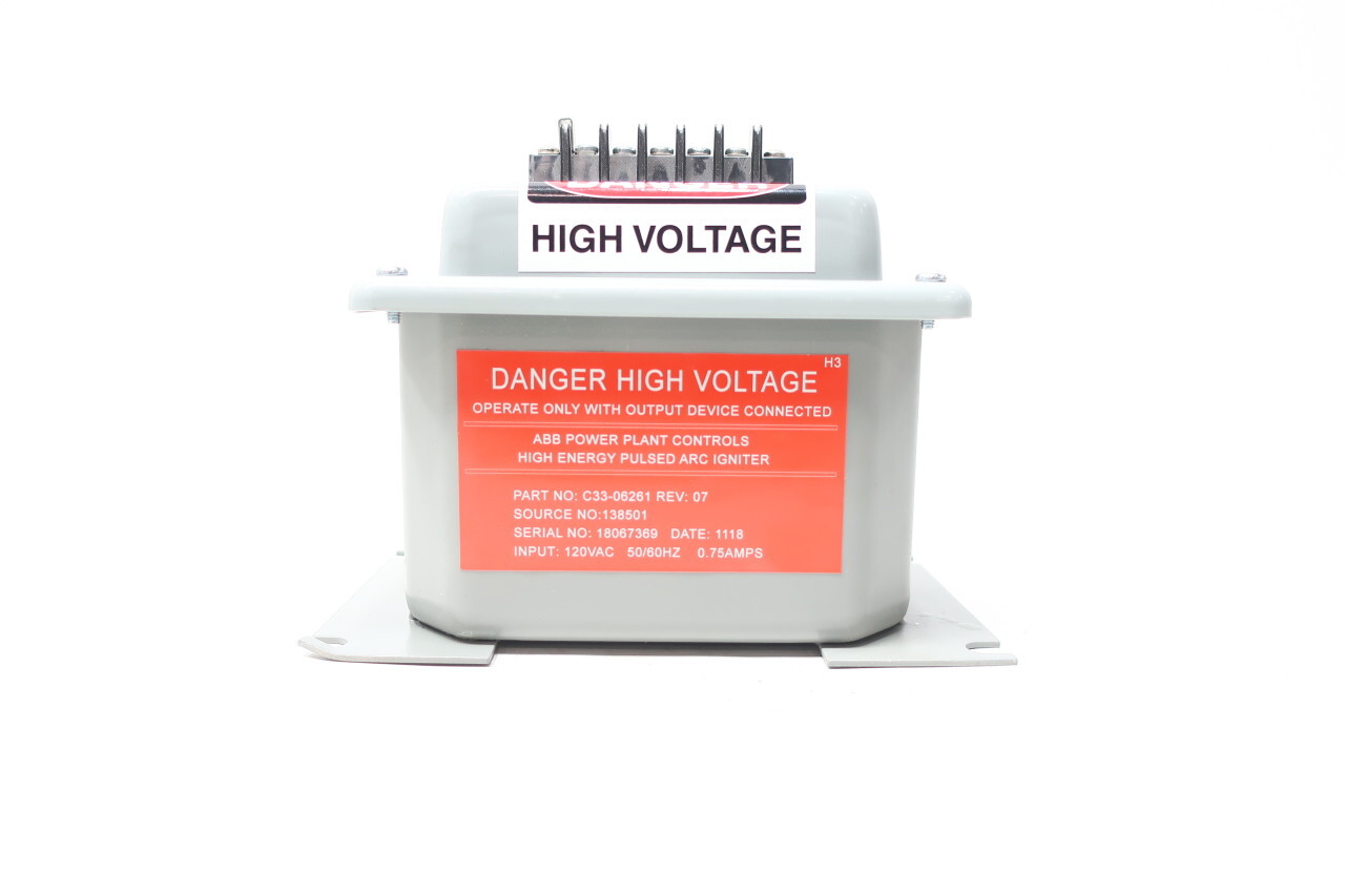 Abb C33-06261 High Energy Pulsed Arc Ignitor 0.75a Amp 120v-ac
