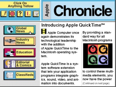 Apple Chronicle MAC CD vintage computer advertisement news nostalgia demos audio