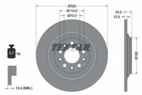 2X Textar 92304103 Bremsscheibe FüR Jeep