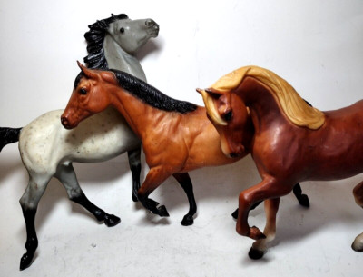 Set/3 VTG 1980s Breyer Collectible Horses: Buckshot; SHS; Prancing Arabian Mare