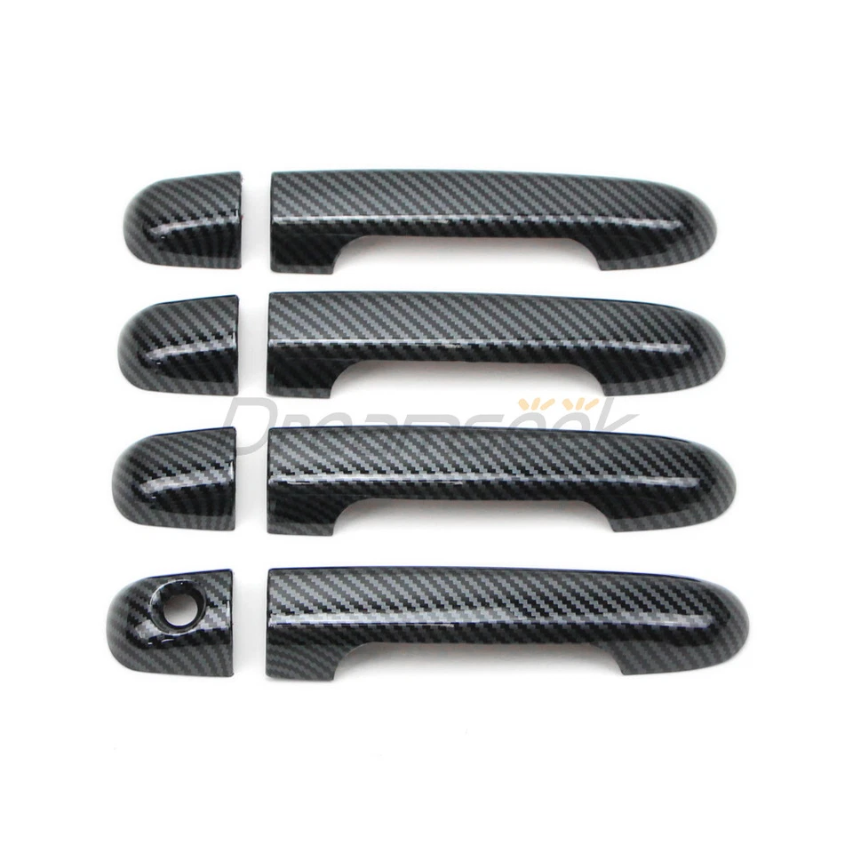 4x Cubierta de manija de puerta lateral para Hyundai Elantra 2006-2010 moldura estilo fibra de carbono Foto 2 de 4