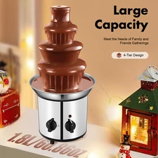 Electric Chocolate Melting Fountain Machine, 4 Tier Chocolate Fountain Machine
