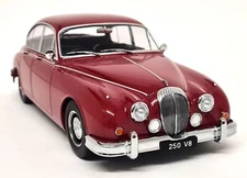 KK 1/18 Daimler 250 V8 RHD 1962 Red Black Interior Diecast Model Car