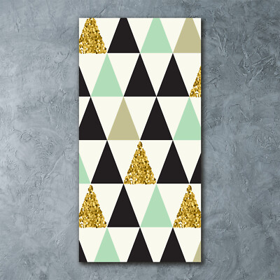 Wandbild Druck auf Plexiglas  Acryl Hochformat 60x120 Bunte Dreiecke